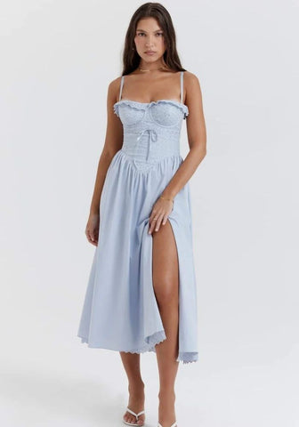 Jugendweihe kleid blau sommer