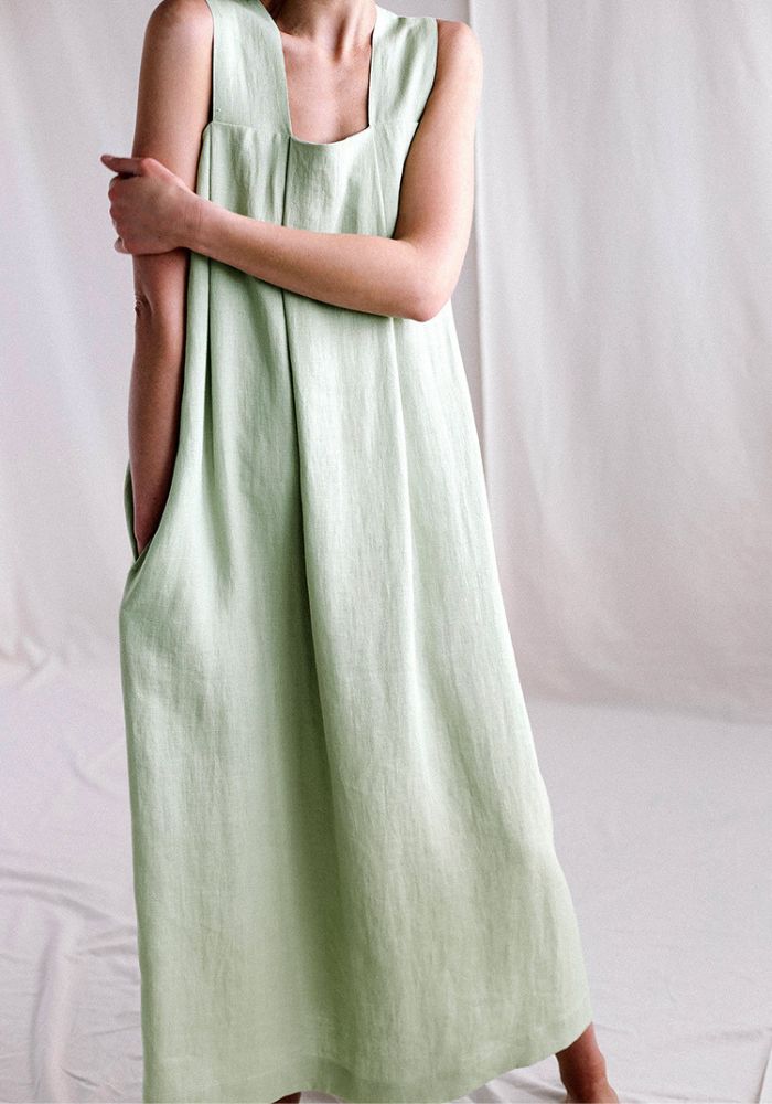 Kleid jugendweihe mutter leinen lang